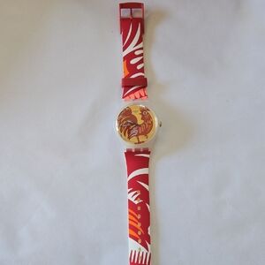 Colorful Rooster Swatch Watch